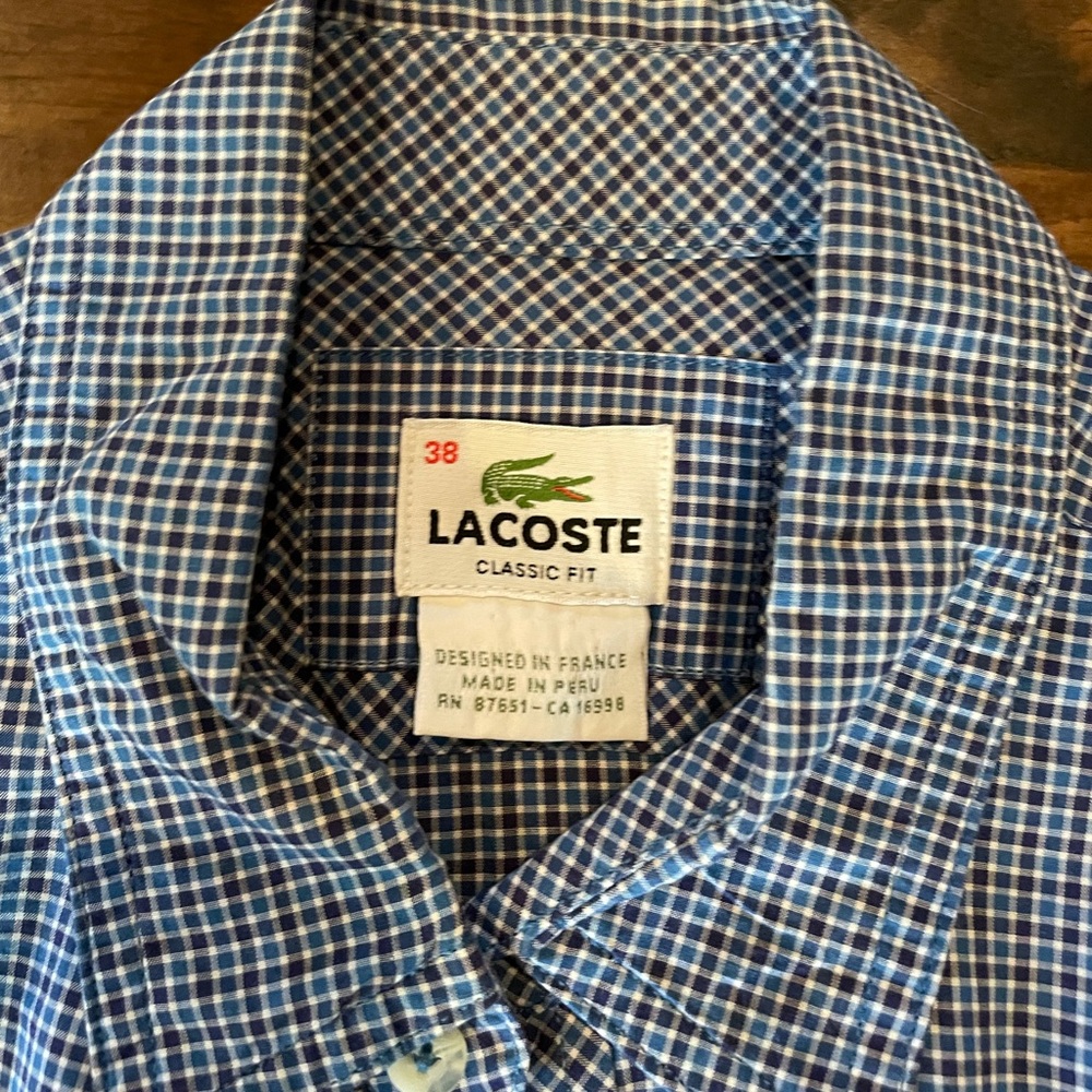 Men’s Lacoste Button Down Size 38